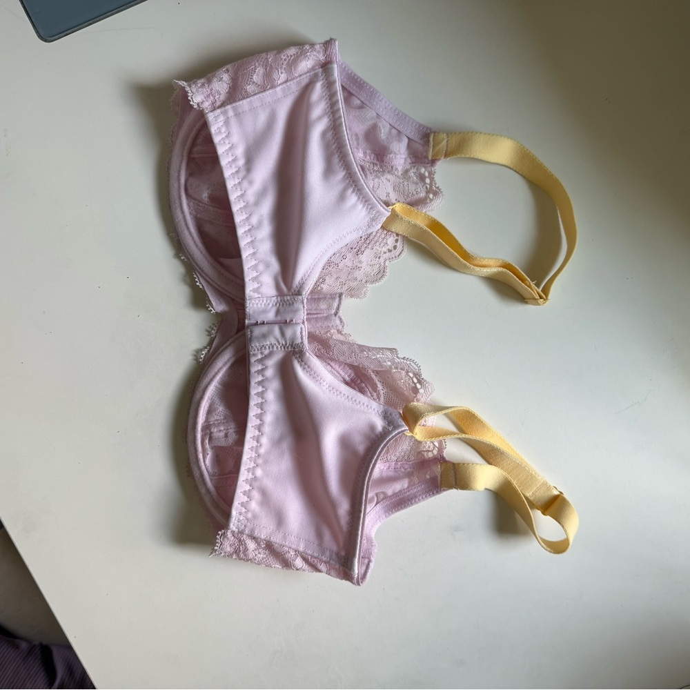 Freya Pink and Yellow Lace Bra - Picture 2 of 5